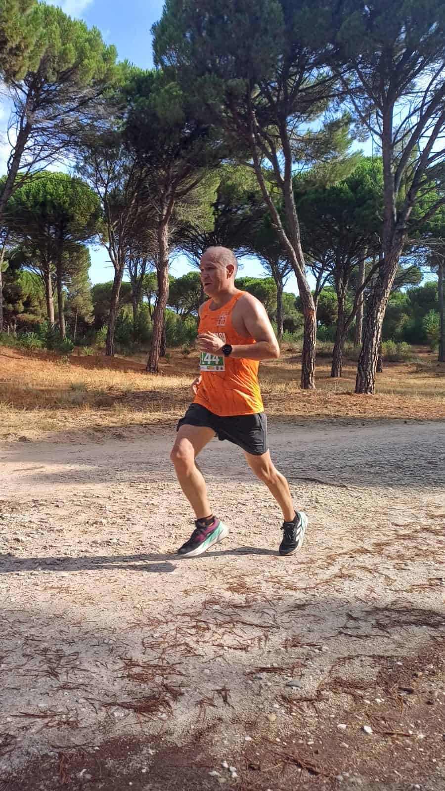 Teo, nuestro Presidente, durante la carrera.